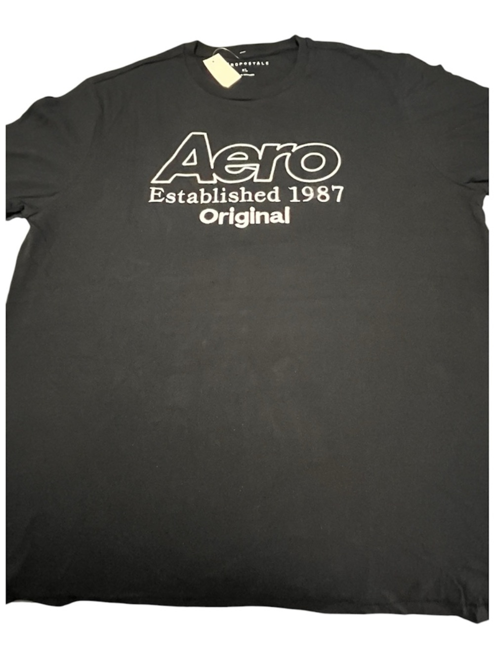 Aeropostale Black Graphic 'Aero Established 1987' Short Sleeve Tee